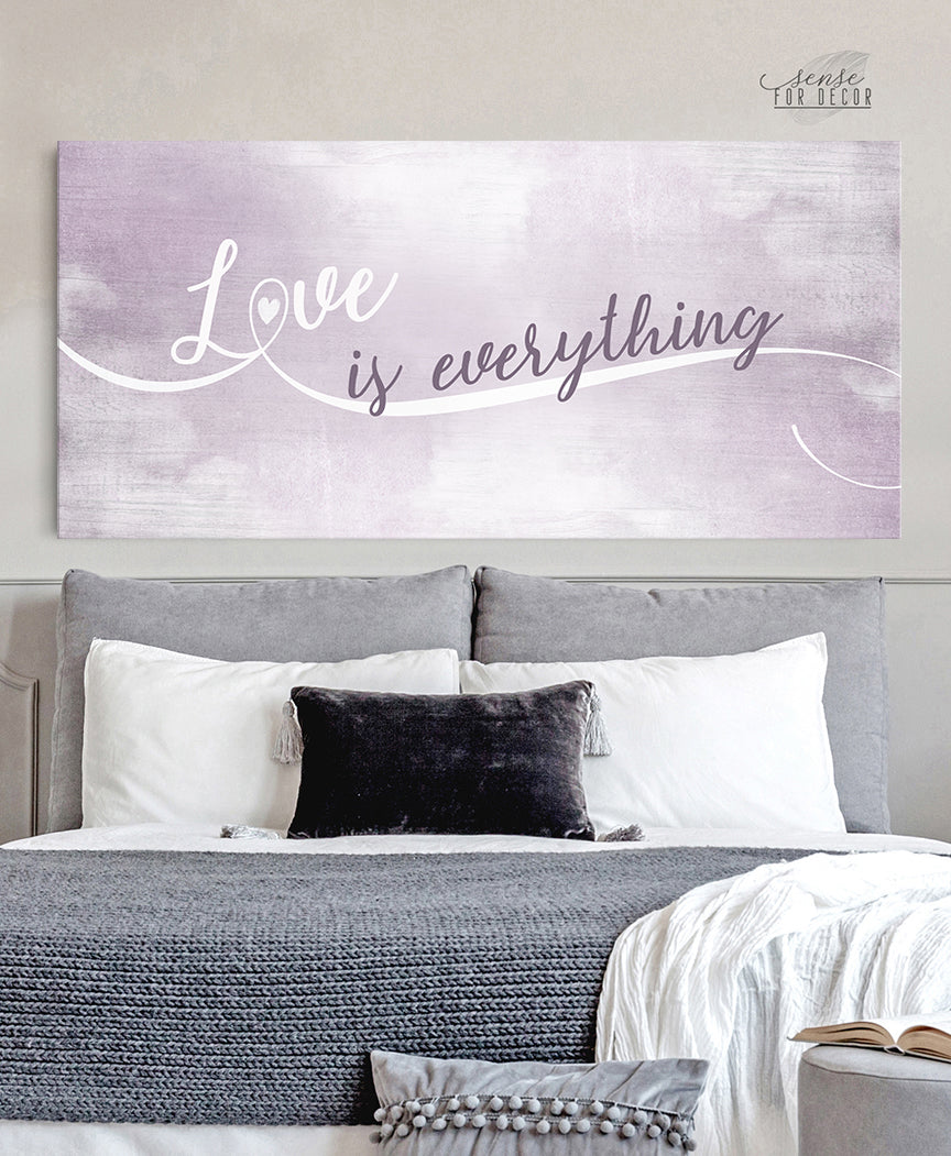 Hot Deal! Couples Wall Art - Love Is Everything (Ready-to-Hang Wood Frame)