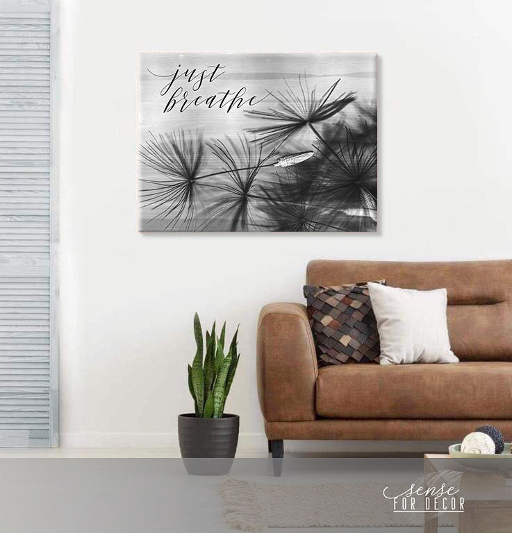 Exclusive: Just Breathe V12 Wood Frame Wall Art, Ready To Hang