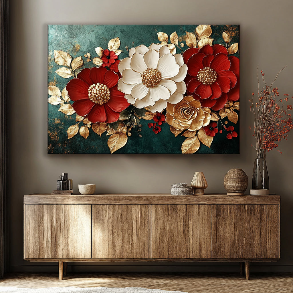 Exquisite Floral Symphony V24 Wall Art with High - Quality Canvas