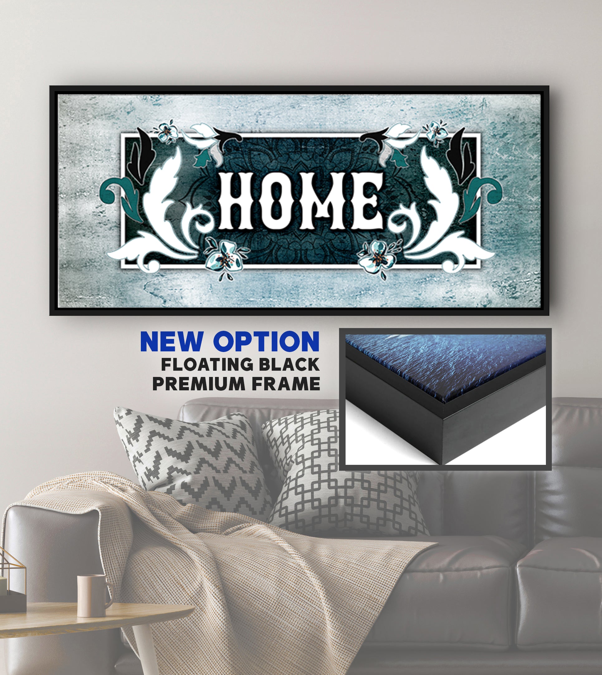 Hot Sale! Ready - to - Hang Wood - Framed Home Wall Art: Home Word Sign V4