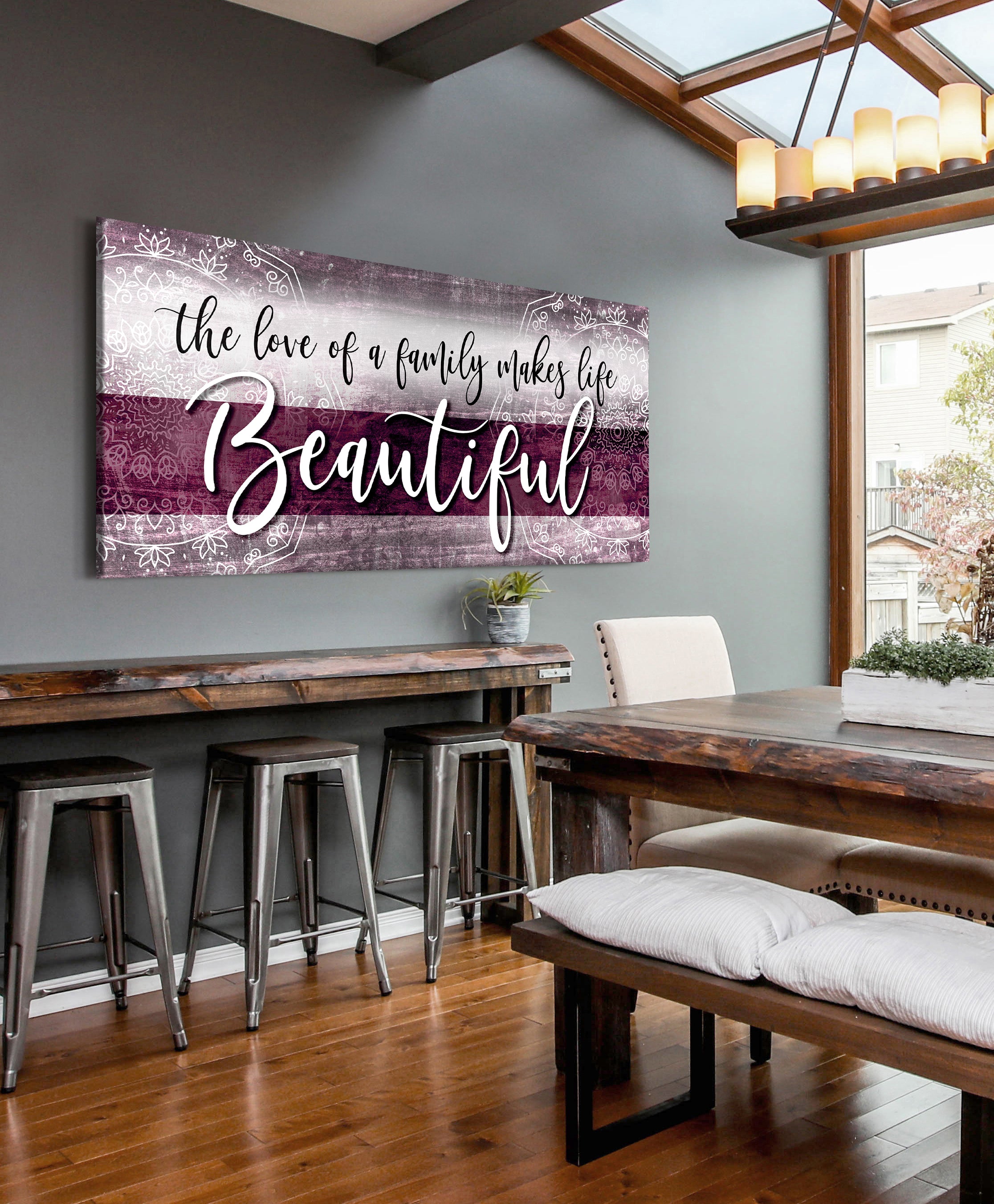 Boho Family Wall Art - Wood Frame, Ready To Hang! Buy 2 Get 20% Off