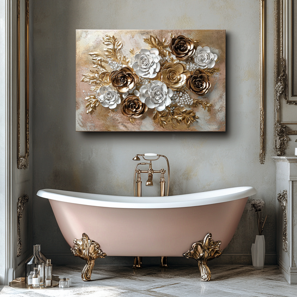 Hot Deal: Golden Blooms Nature Wall Art V12