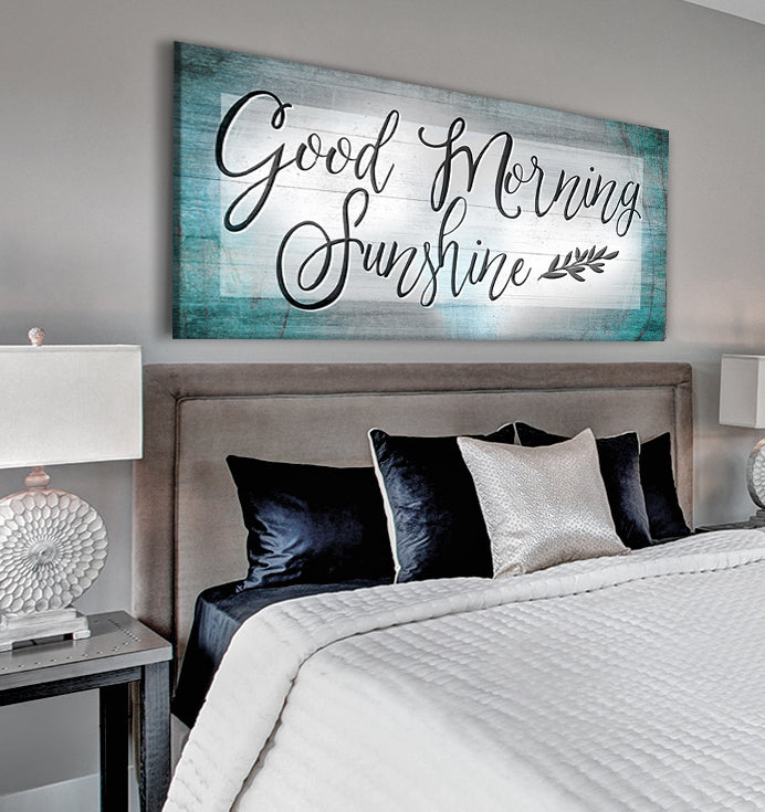 Hot Deal! Ready - To - Hang Wood - Framed Couples Wall Art: Good morning sunshine
