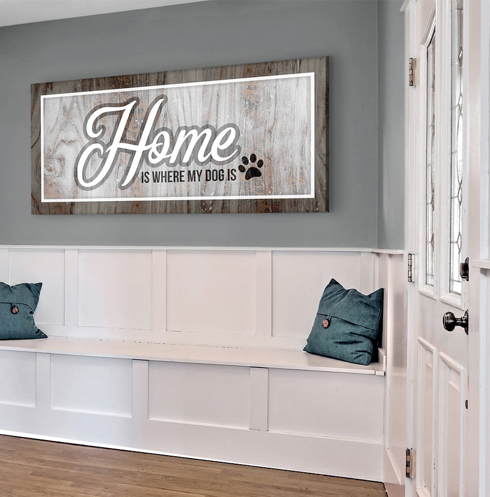 Hot! Ready-to-Hang Dog Wall Art with Wood Frame