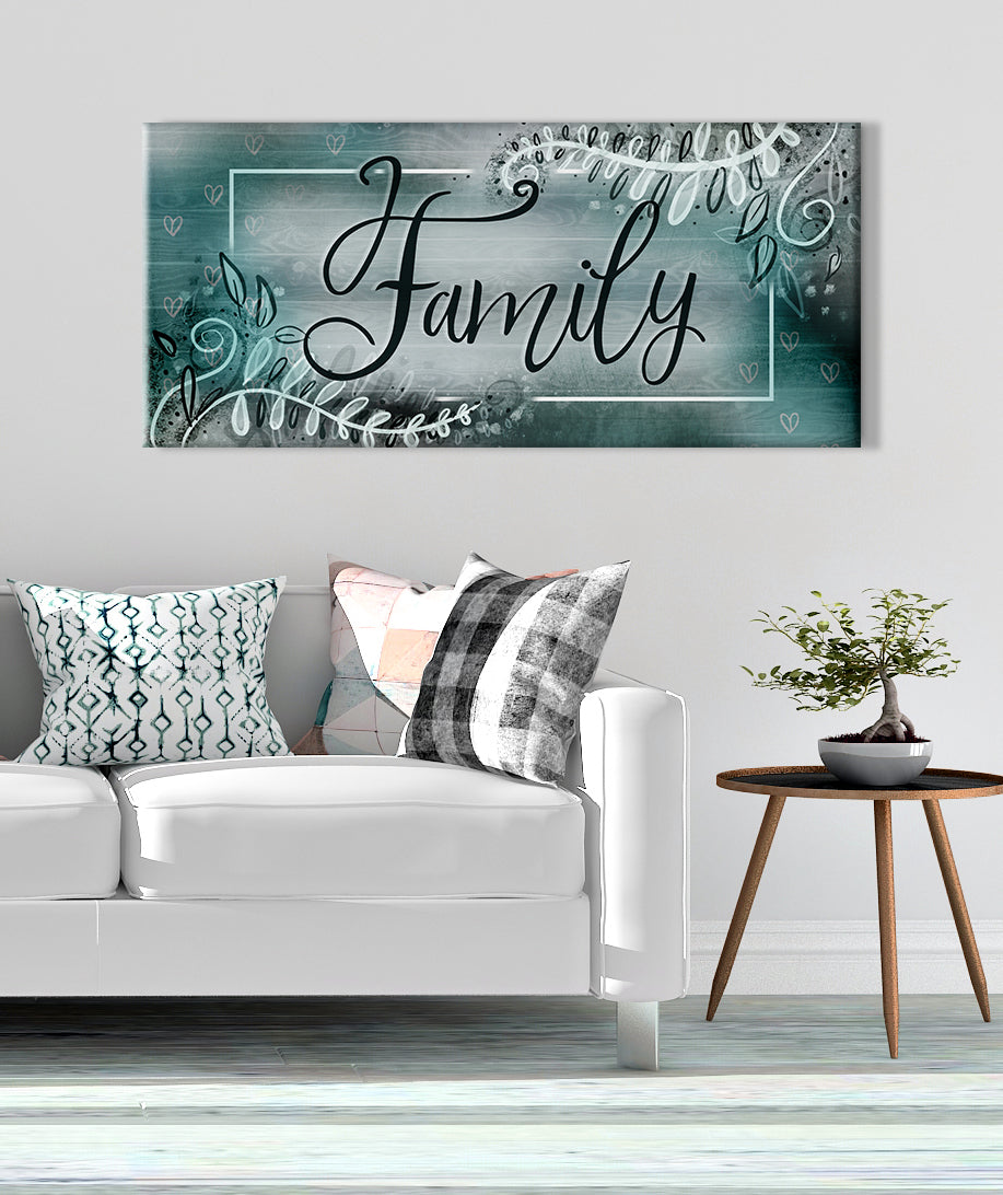 Exclusive Family Wall Art - Family V2 with Wood Frame, Ready to Hang! Buy 2, Save 20%
