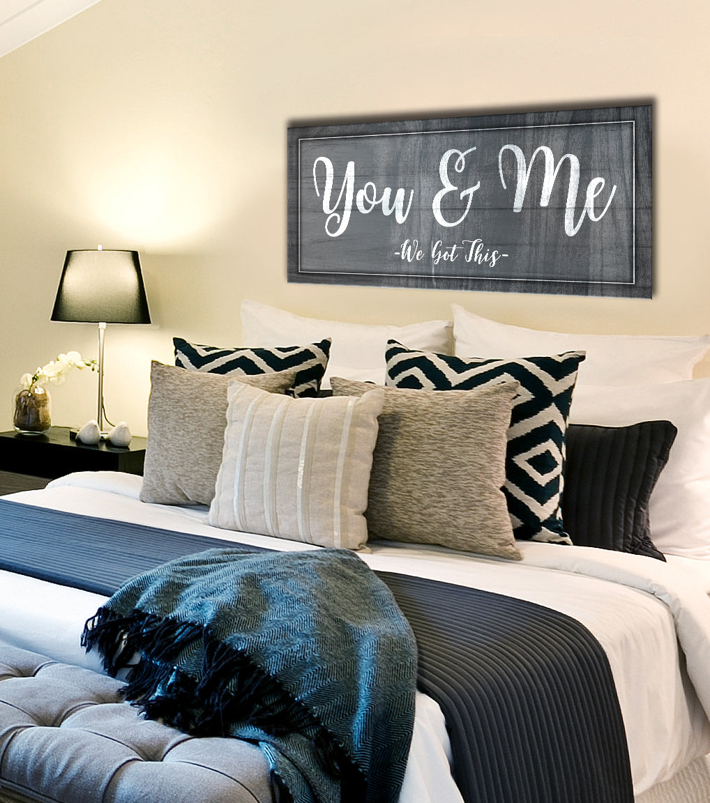 Exclusive Couples Wall Art - 'You & Me We Got This' with Wood Frame, Ready to Hang! Buy 2 Save 20%