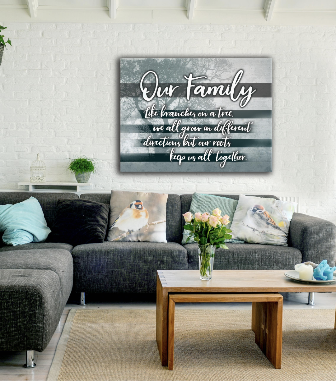 Hot Deal! Ready - to - Hang Wood - Framed Family Tree Wall Art for Bedroom