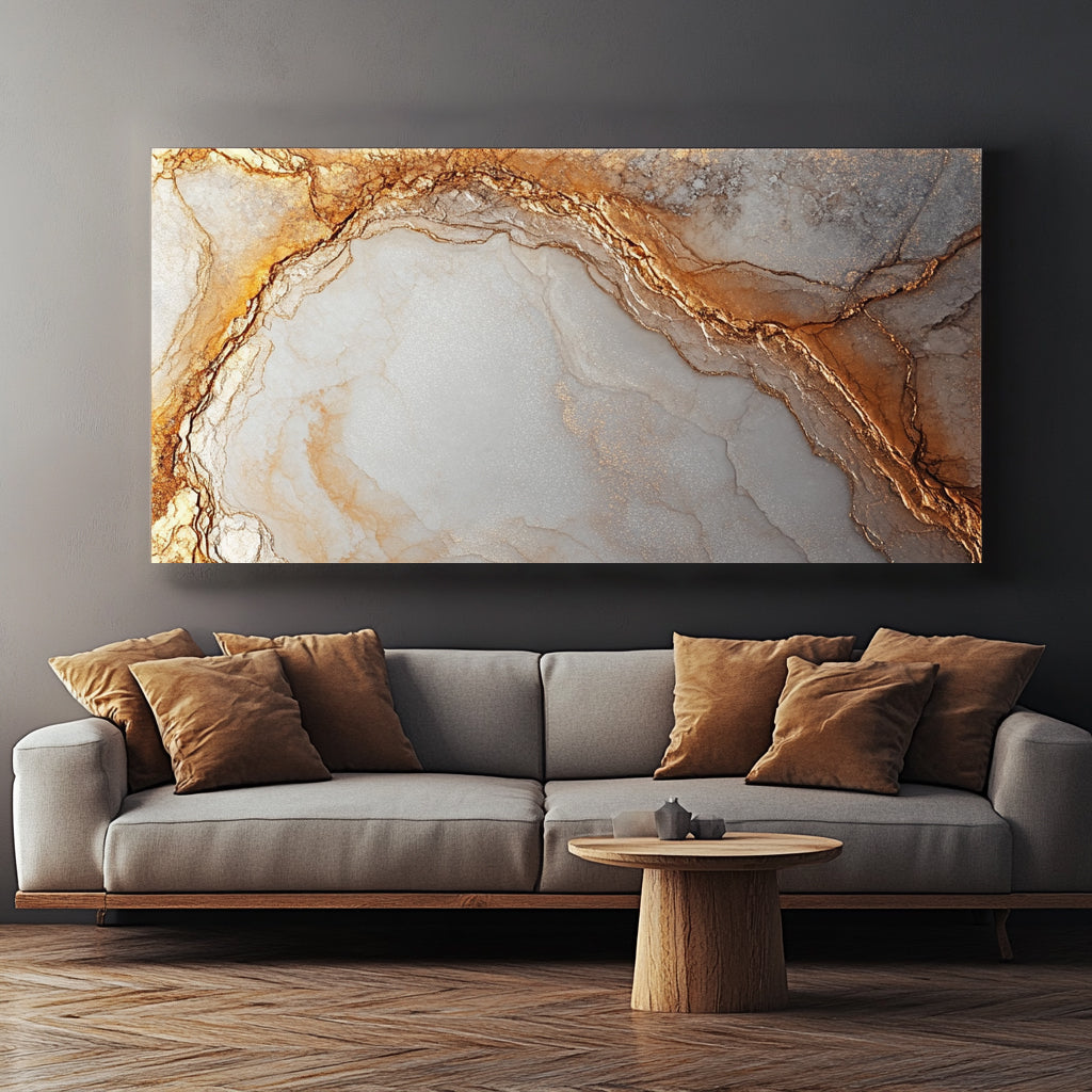 Hot Deal! Golden Fracture V3 High - Quality Wood - Framed Canvas for Your Home