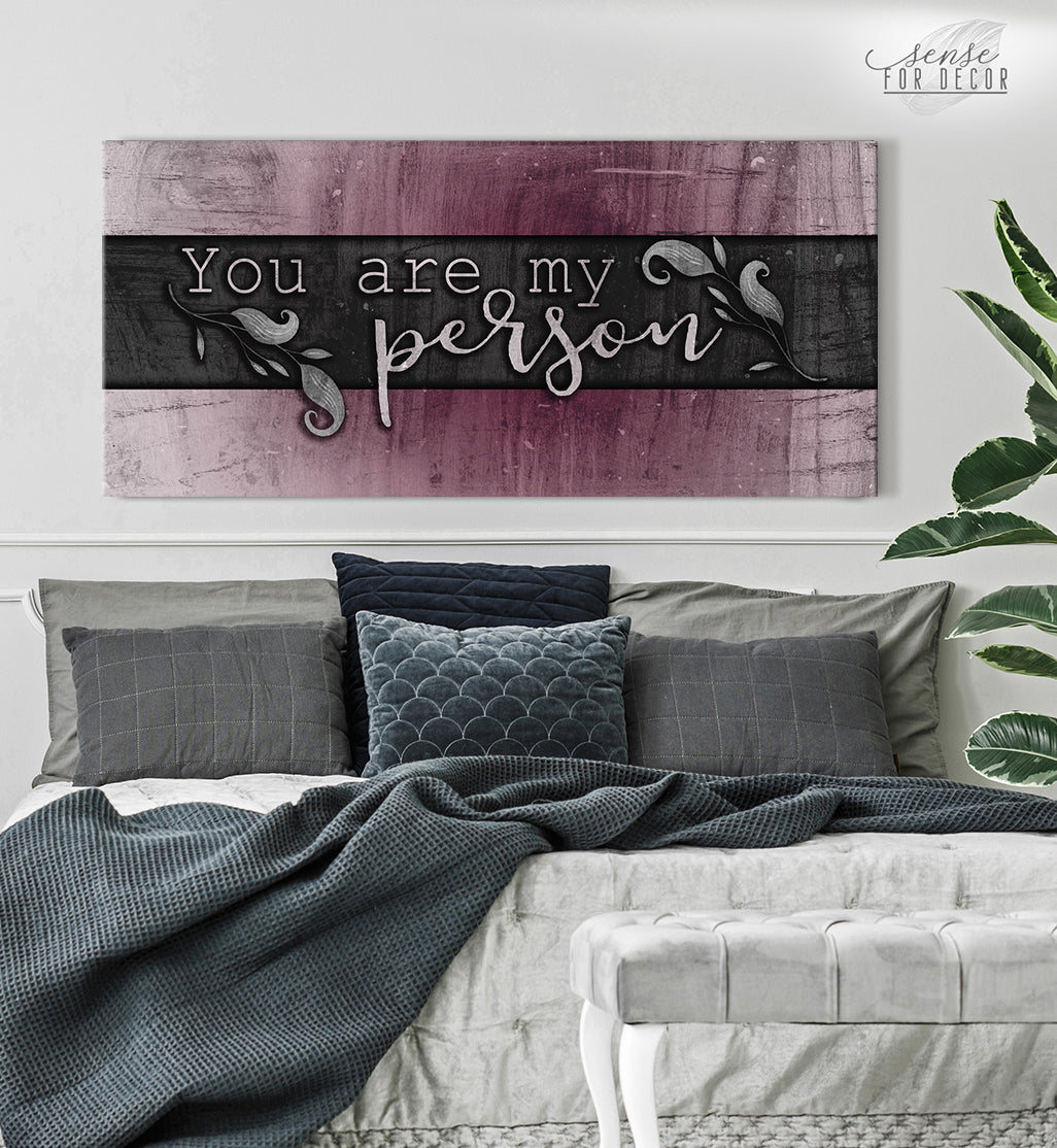 Hot! Couples Wall Art - 'You are My Person' V2 with Wood Frame, Ready to Hang
