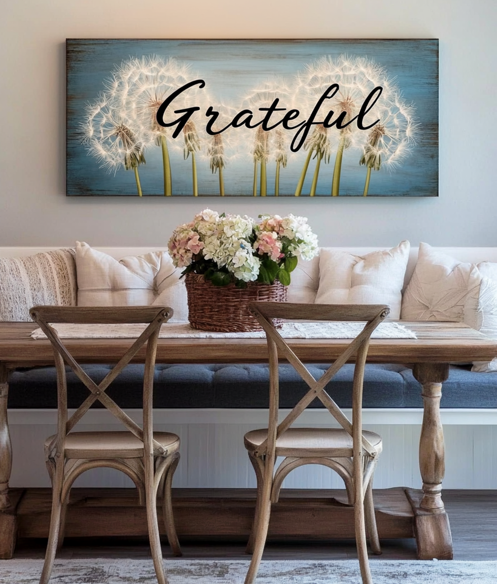 High - quality Christian Grateful Word Wall Art Sign V2
