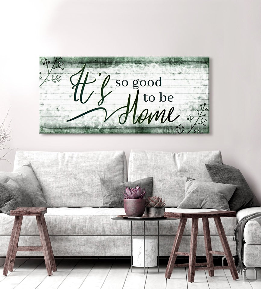 Hot! Home Wall Art: 'It's So Good To Be Home' - Wood Frame, Ready To Hang