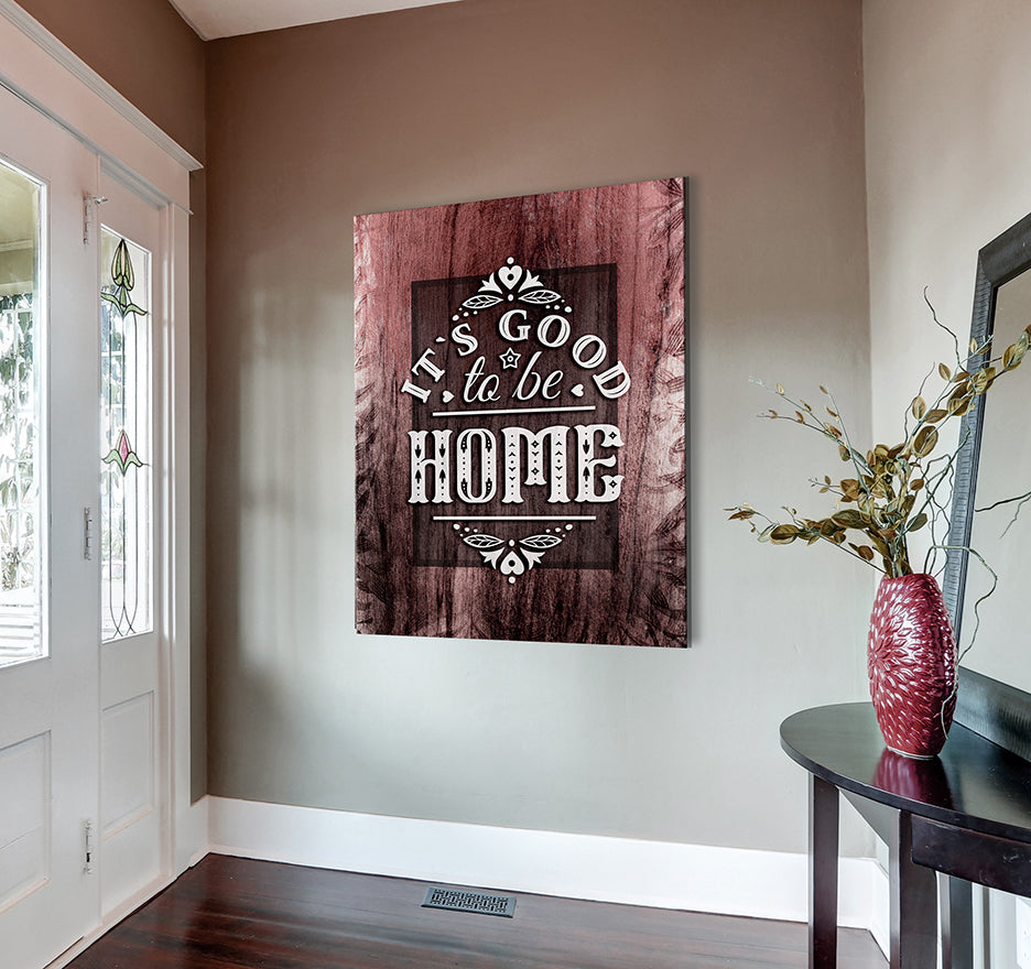 Hot Deal! High - Quality Wood - Framed 'It's Good to be Home V9' Wall Art Ready to Hang