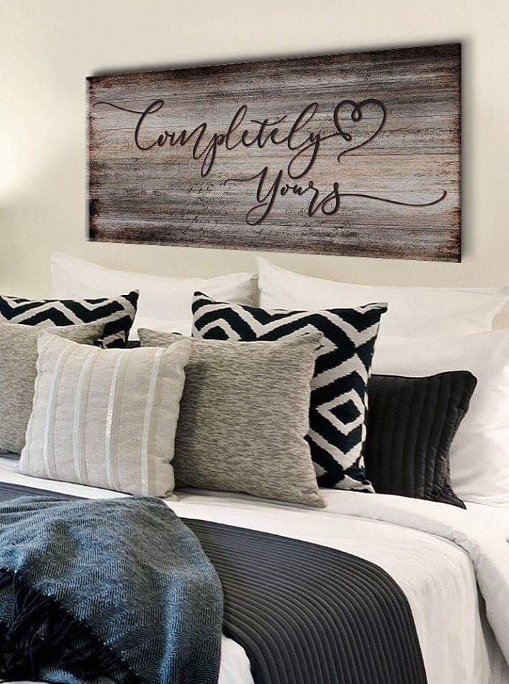Hot! Couples Wall Art: Completely Yours (Wood Frame, Ready To Hang)