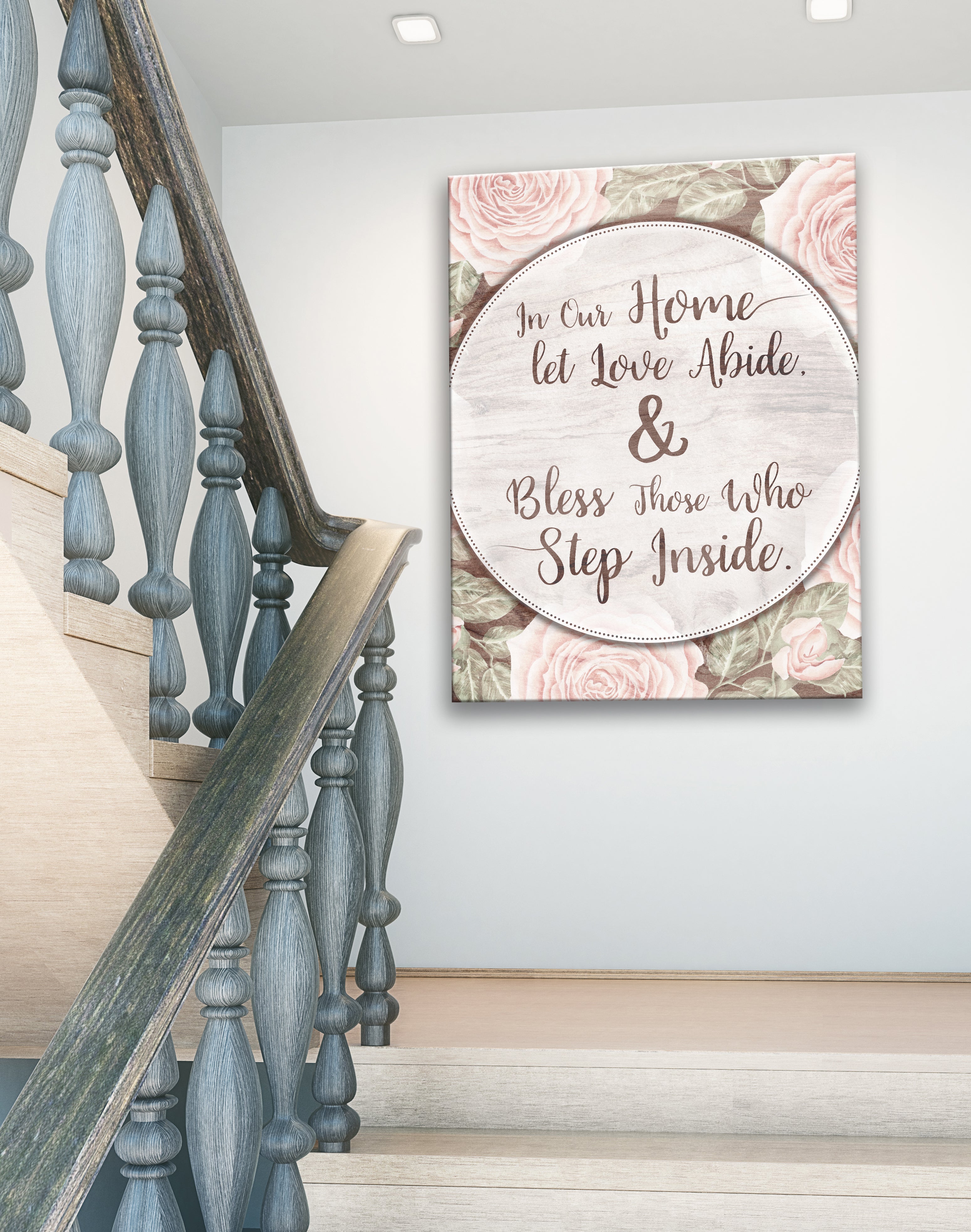 Hot Deal! Ready - To - Hang Wood - Framed Home Wall Art: In Our Home Let Love Abide