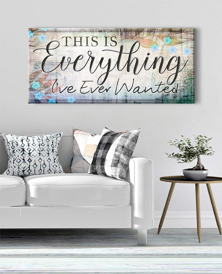 High - Quality Wood - Framed Couples Wall Art: Everything I Ever Wanted V2, Ready to Hang