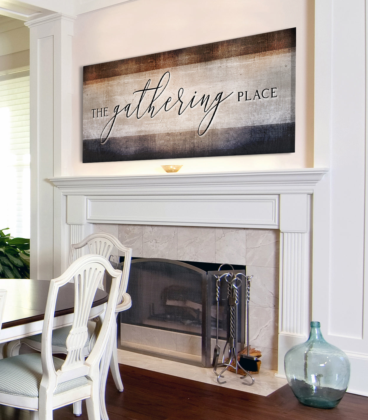 Kitchen Wall Art: The Gathering Place V2 - Wood Frame, Ready to Hang! Buy 2, Save 20%