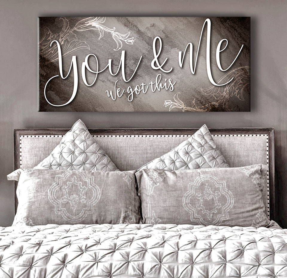 Hot Deal! Ready - to - Hang Wood - Framed Couples Wall Art: You And Me We Got This V13