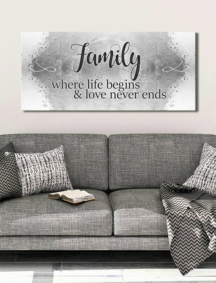 Family Wall Art V5 (Wood Frame, Ready To Hang) - Great Deal!