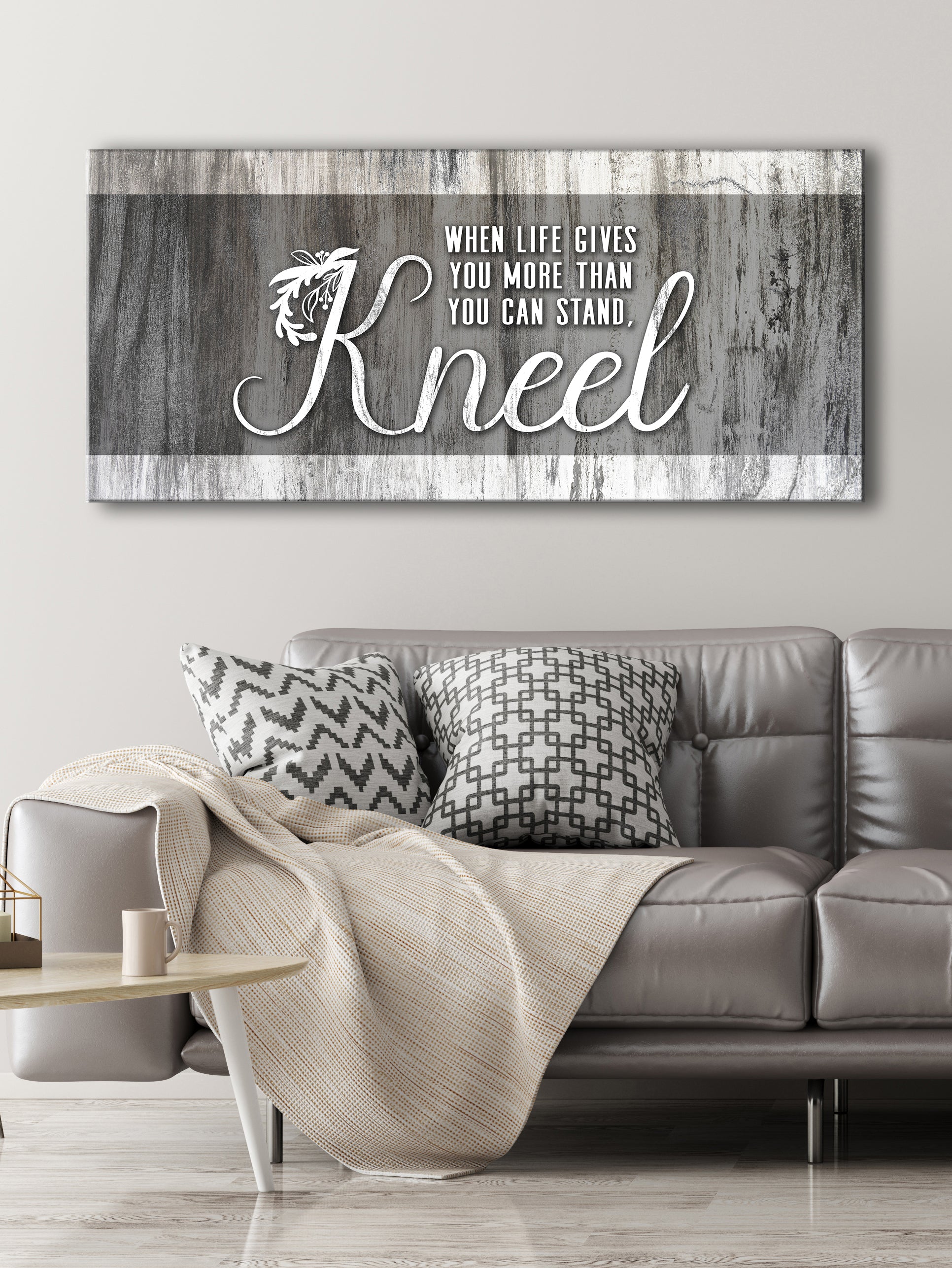 Christian Wall Art: Knee V2 (Wood Frame, Ready To Hang) - Inspiring Design!
