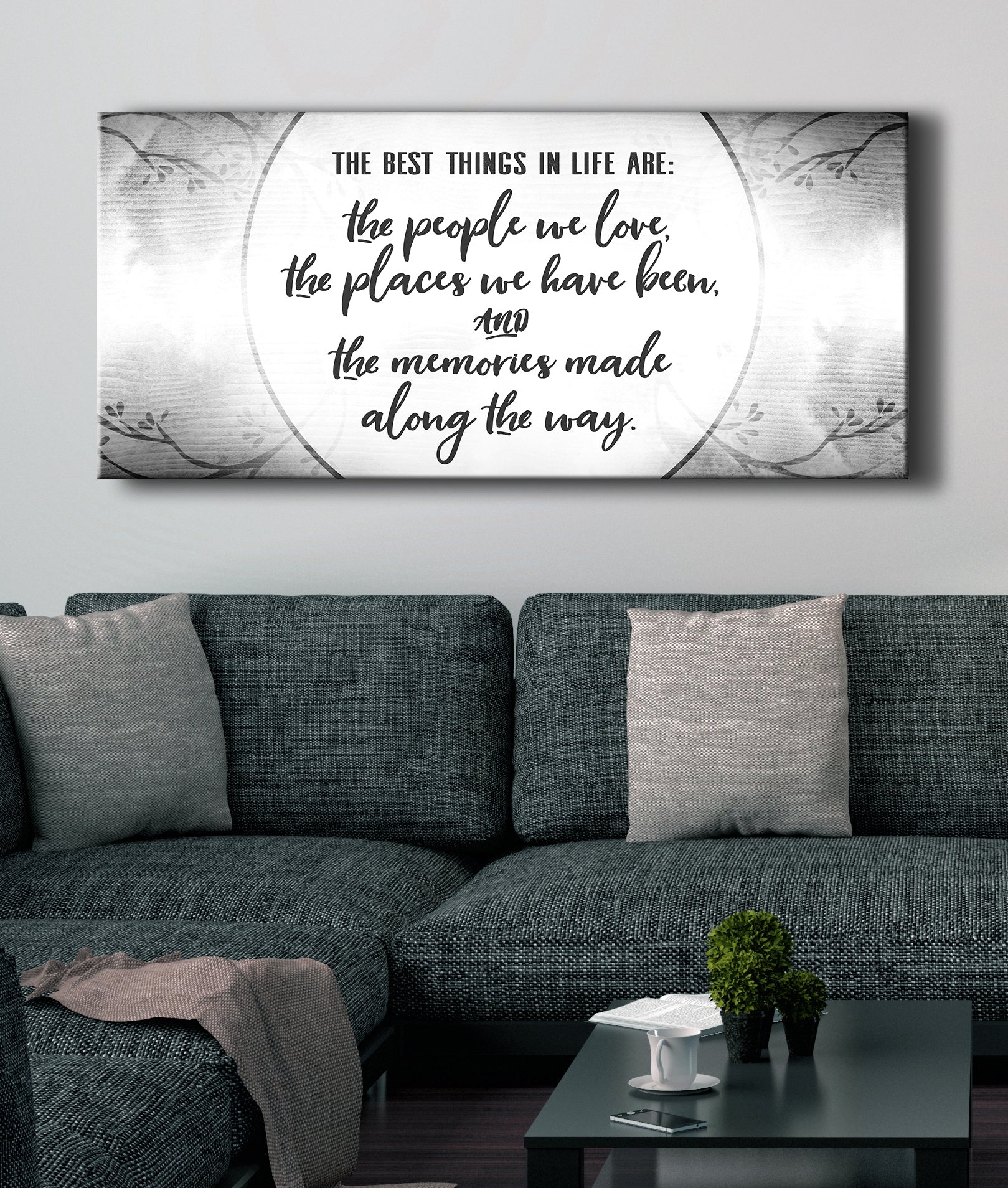 High - Quality Wood - Framed Wall Art: The Best Things In Life V3, Ready To Hang