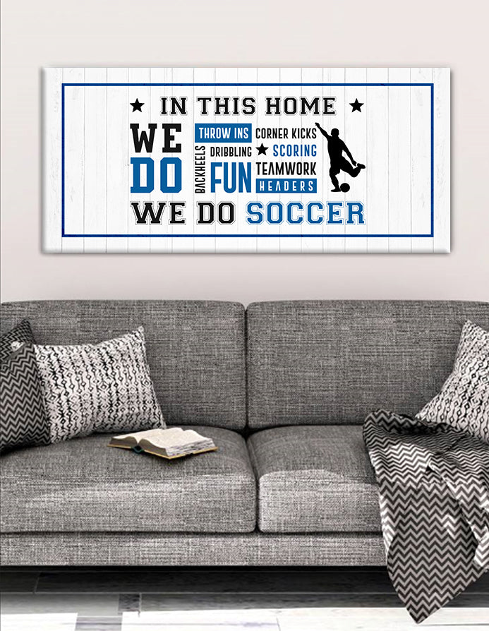 High - Quality Soccer Sports Wall Art with Wood Frame, Ready to Hang