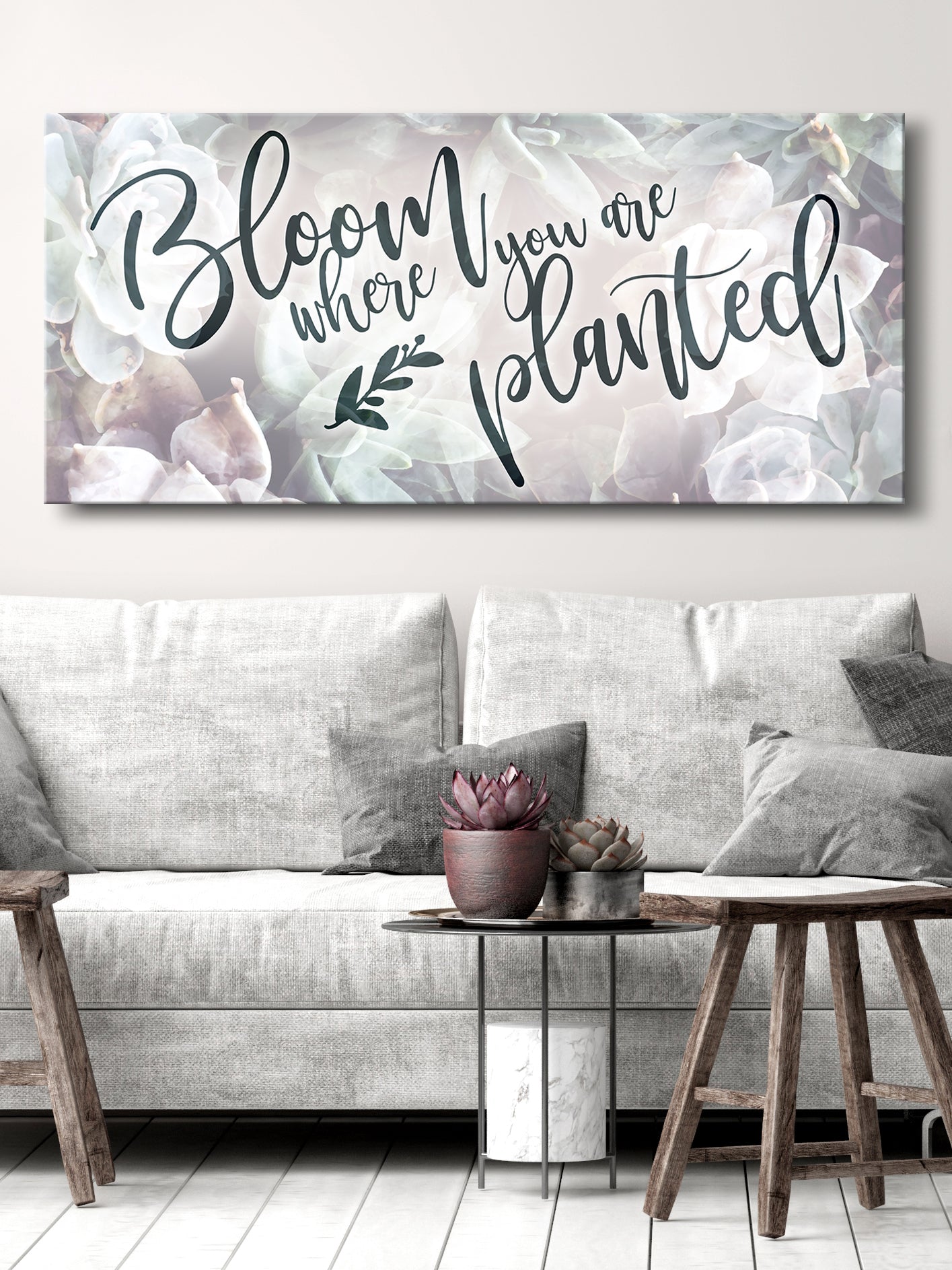 Exclusive Home Wall Art: 'Bloom Where You Are Planted' with Wood Frame, Ready to Hang - Buy 2 Get 20% Off!