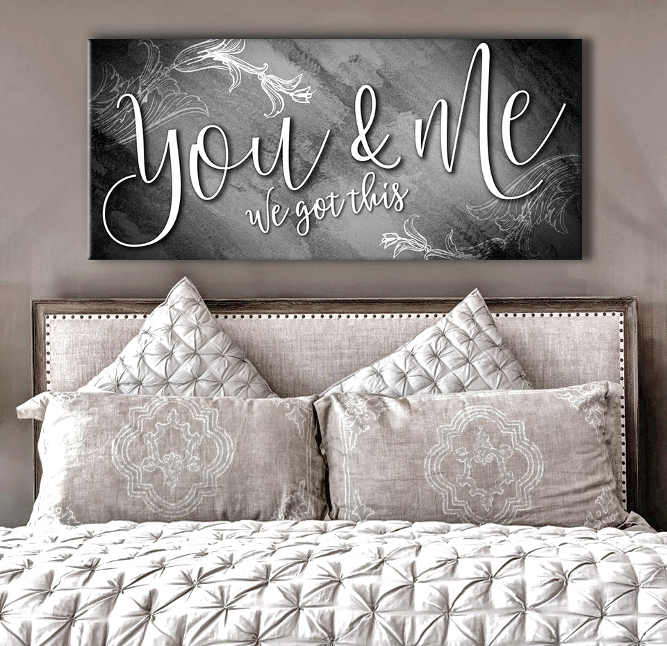 Hot Deal! Ready - to - Hang Wood - Framed Couples Wall Art: You And Me We Got This V13