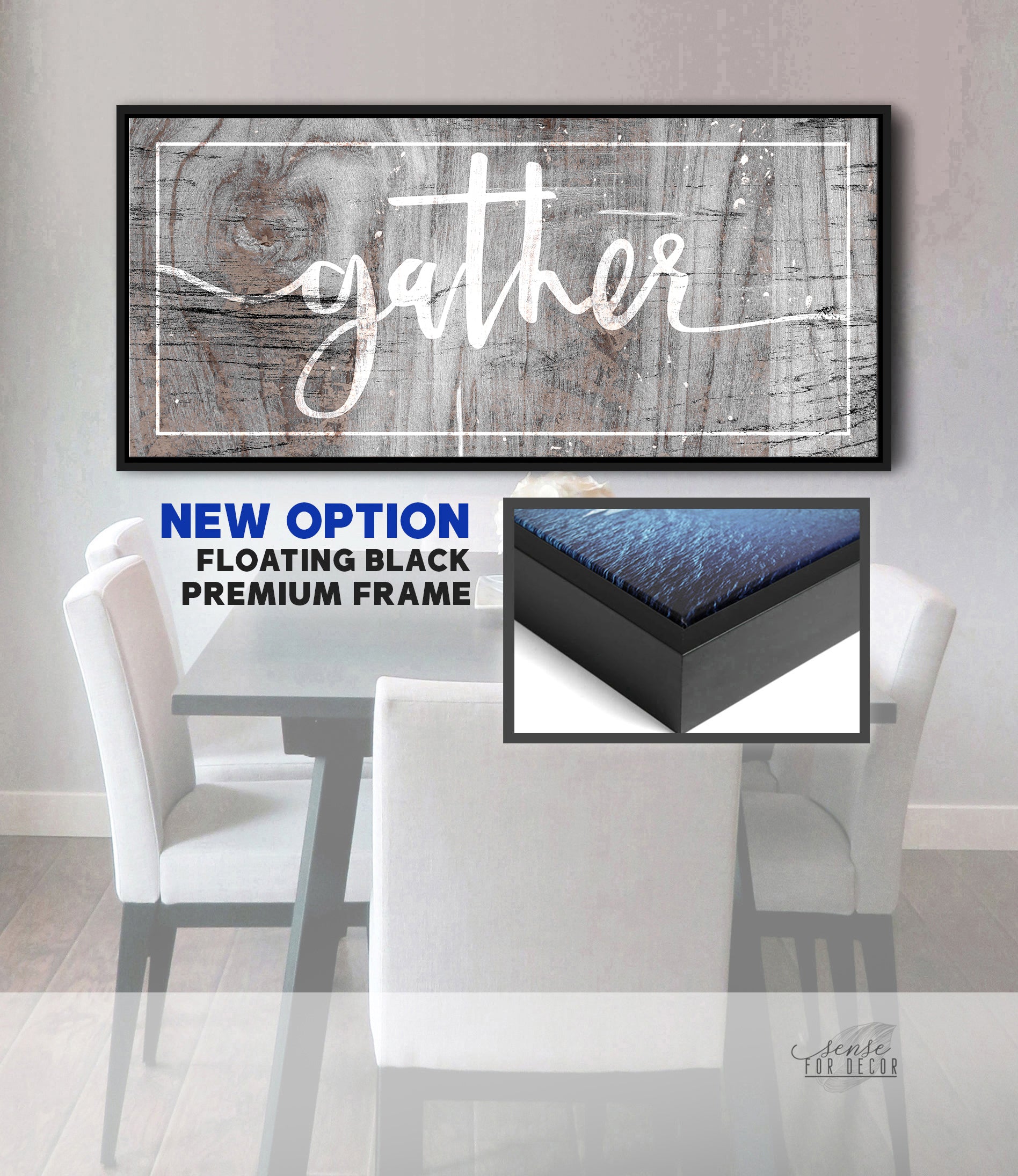 Kitchen Wall Decor: Gather Wall Art with Wood Frame, Ready to Hang! Buy 2 Save 20%