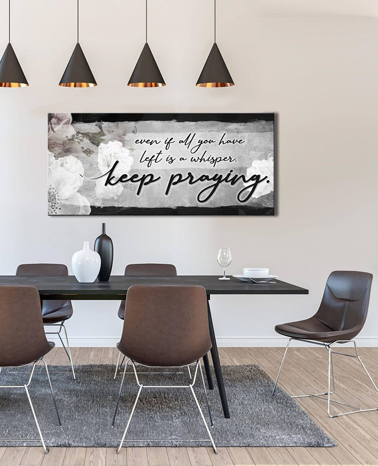 Exclusive Christian Wall Art - Keep Praying Wood Frame, Ready To Hang! Buy 2 Save 20%