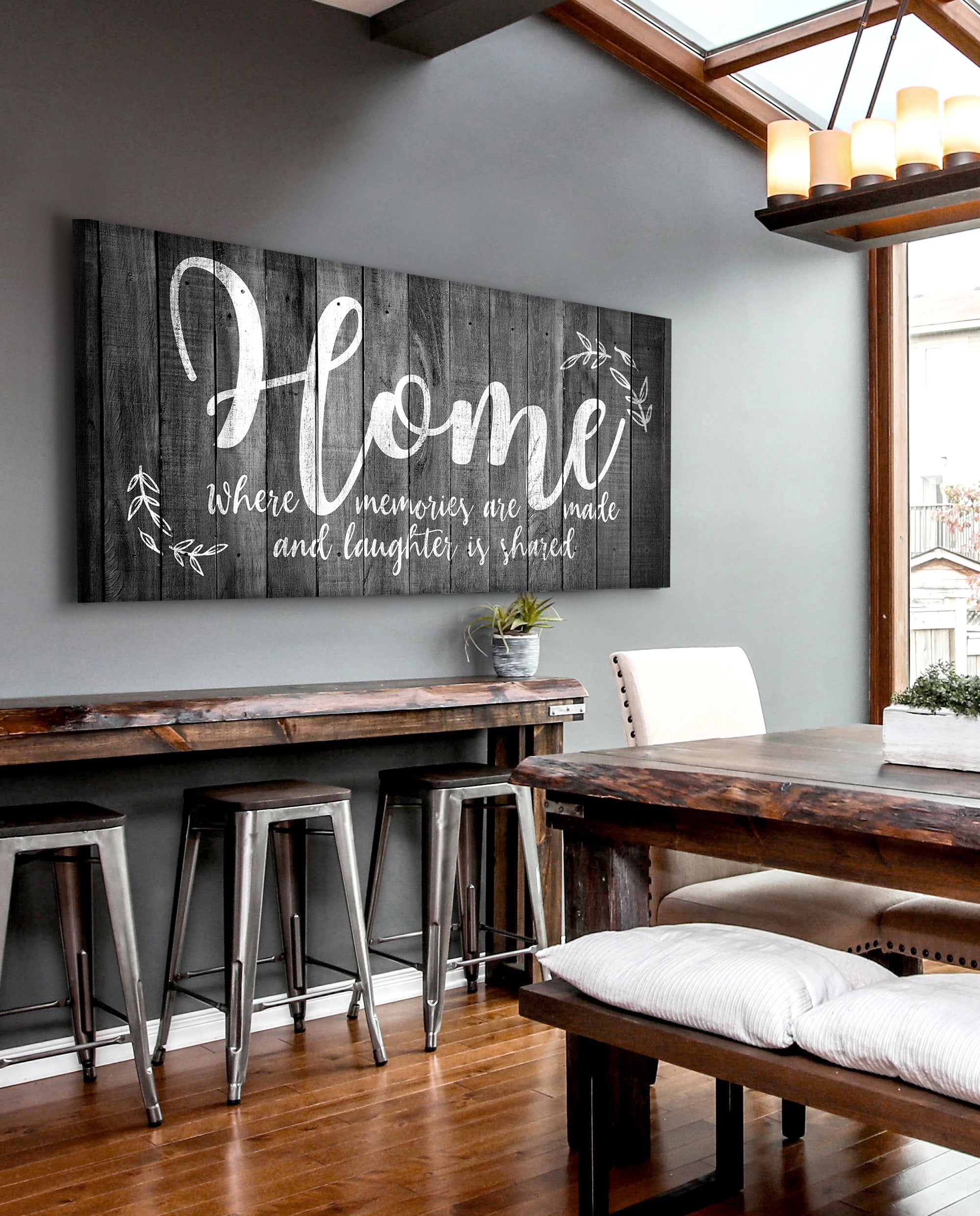 Exclusive! Ready-to-Hang Wood Frame Home Wall Art: Where Memories and Laughter Unite