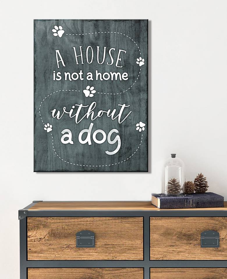 High - Quality Dog - Themed Pet Wall Art with Wood Frame, Ready to Hang