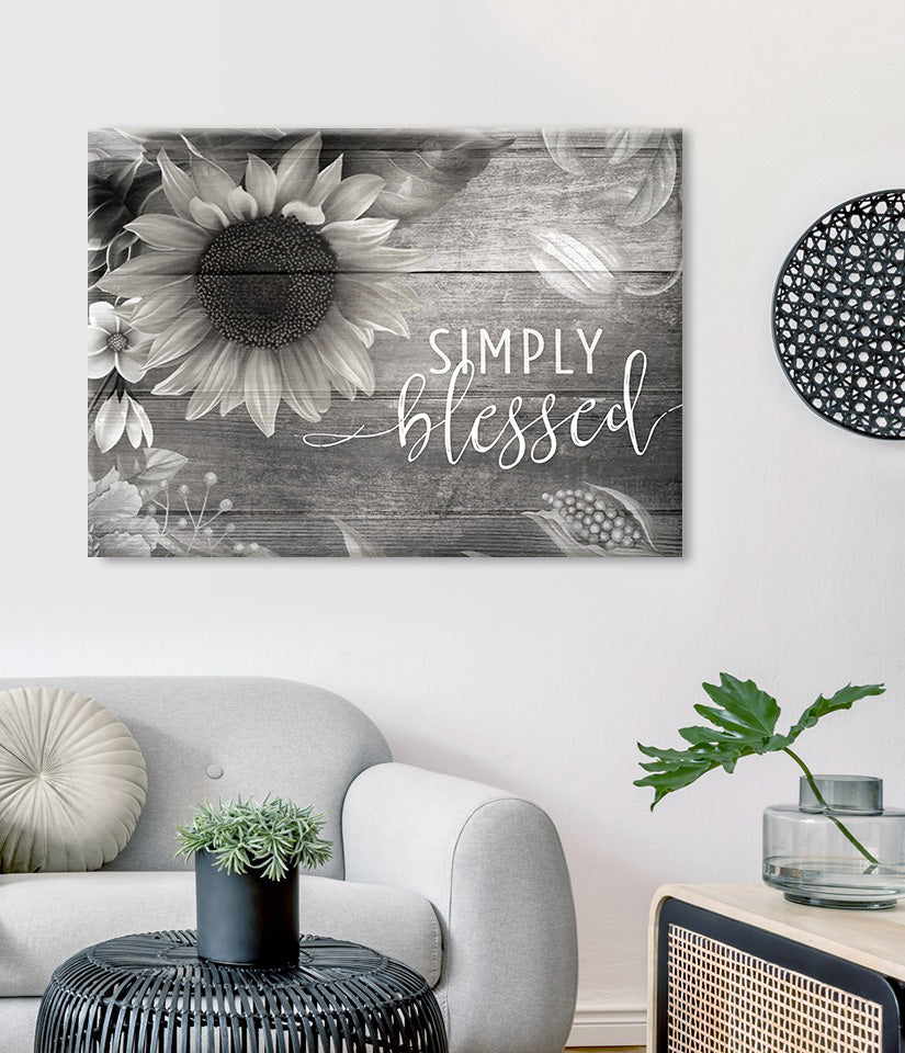 Hot Deal: Simply Blessed V7 Christian Wall Art (Wood Frame, Ready To Hang)