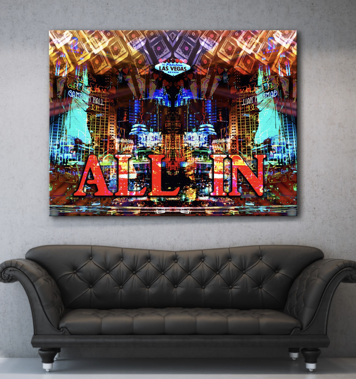 Hot Deal: Vegas Pro All In Canvas Art with Wood Frame, Ready to Hang for Your Home Wall