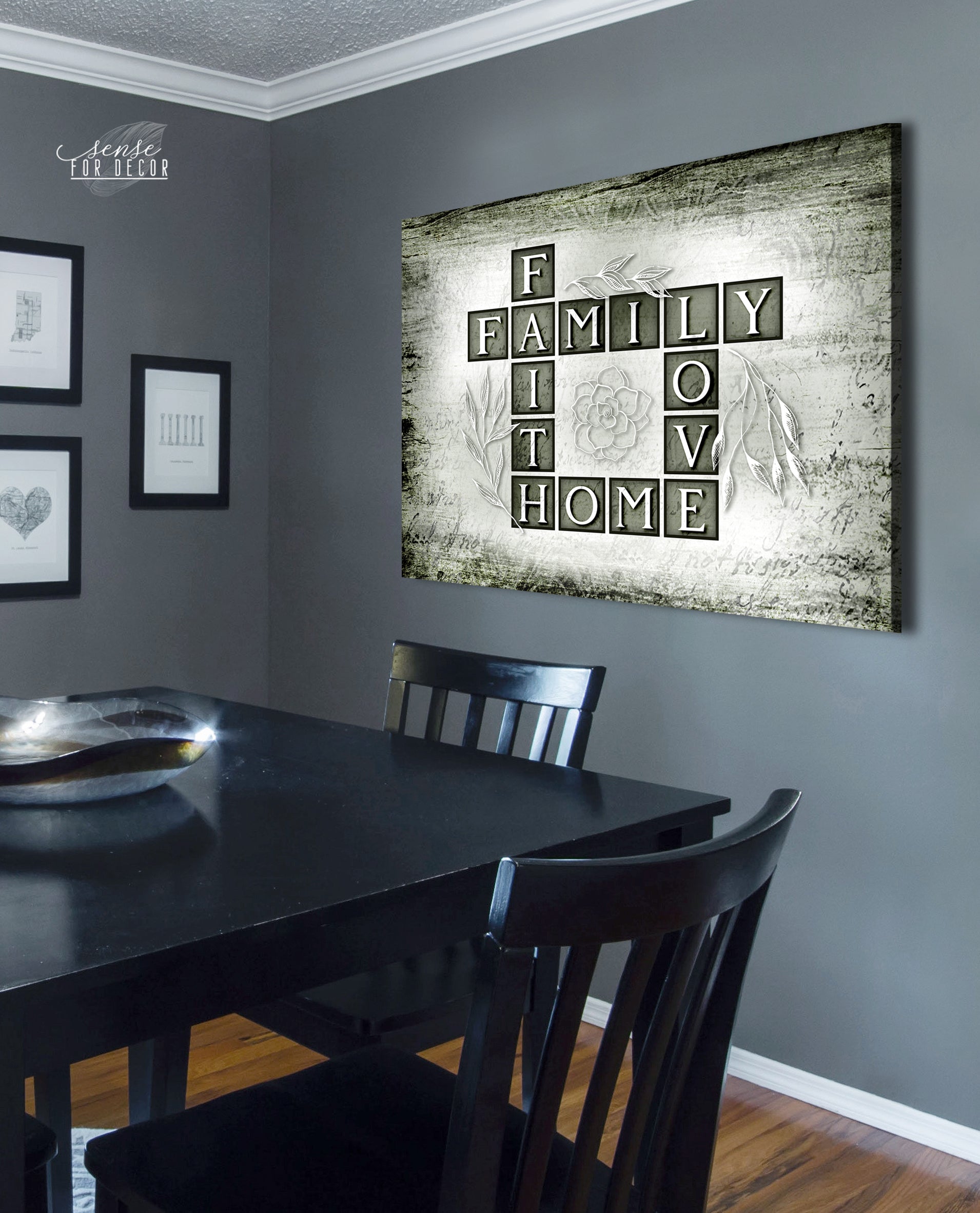 Hot Deal! High - Quality Family Wall Art: Family, Faith, Home, Love in Wood Frame, Ready to Hang
