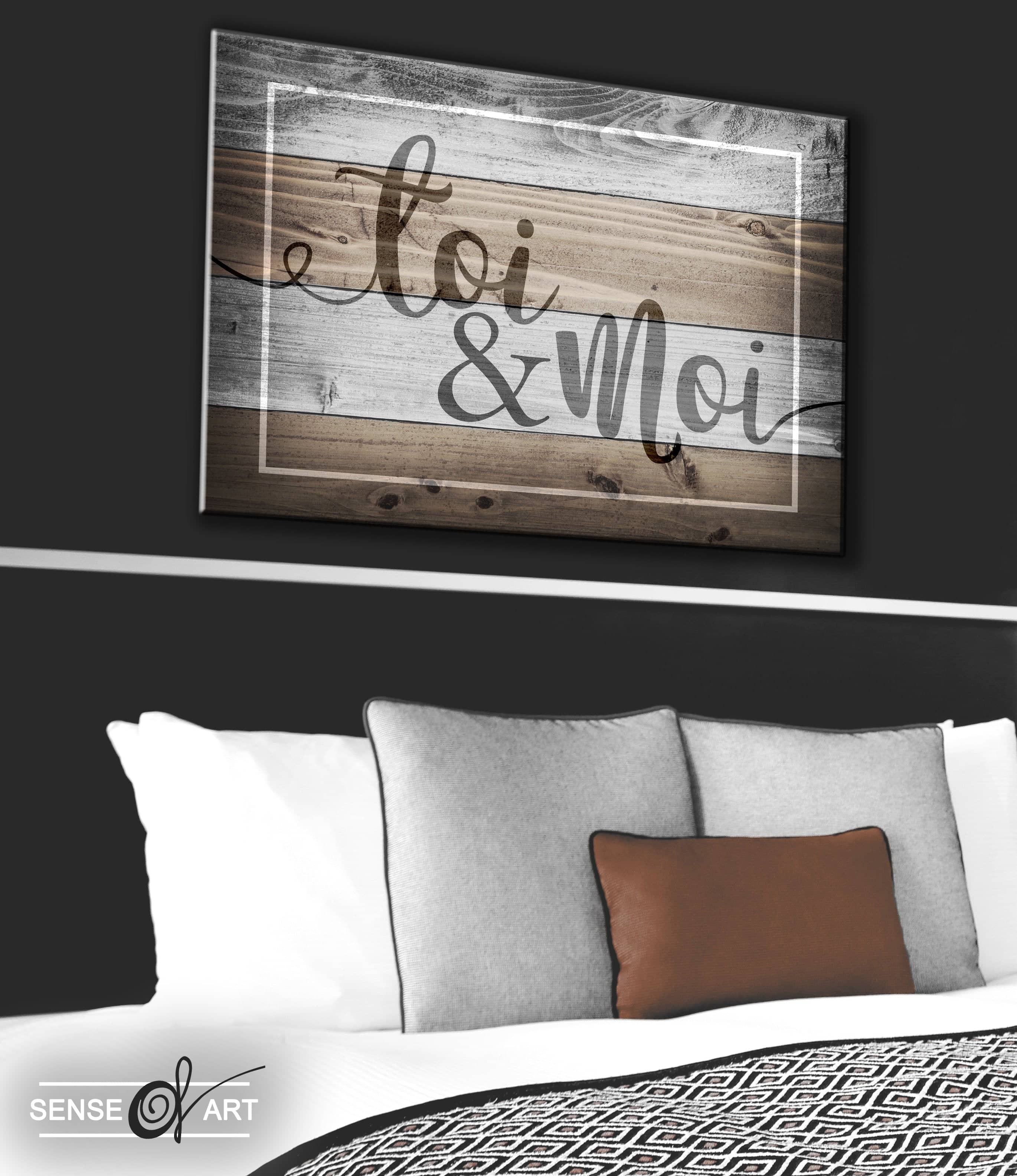 Exclusive Bedroom Wall Art: Toi & Moi Wood - Framed Wall Art, Ready to Hang! Buy 2 Save 20%