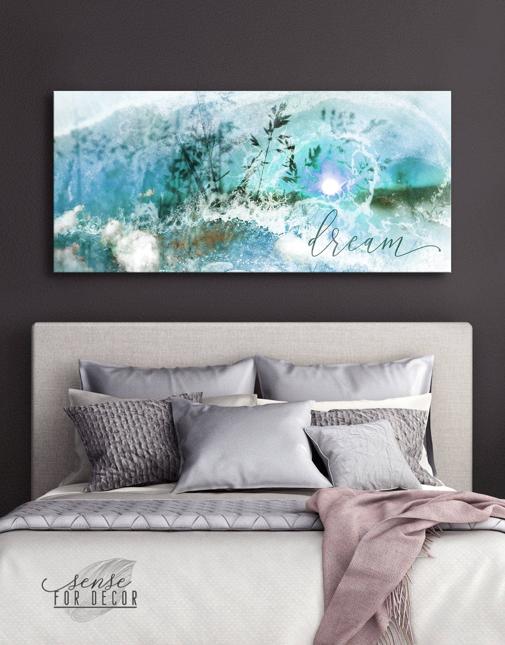High - Quality Bedroom Wall Art: Dream with Wood Frame, Ready to Hang