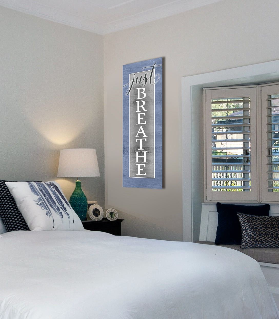 Exclusive Home Wall Art: Just Breathe V2 - Wood Framed and Ready to Hang, Buy 2 Get 20% Off!