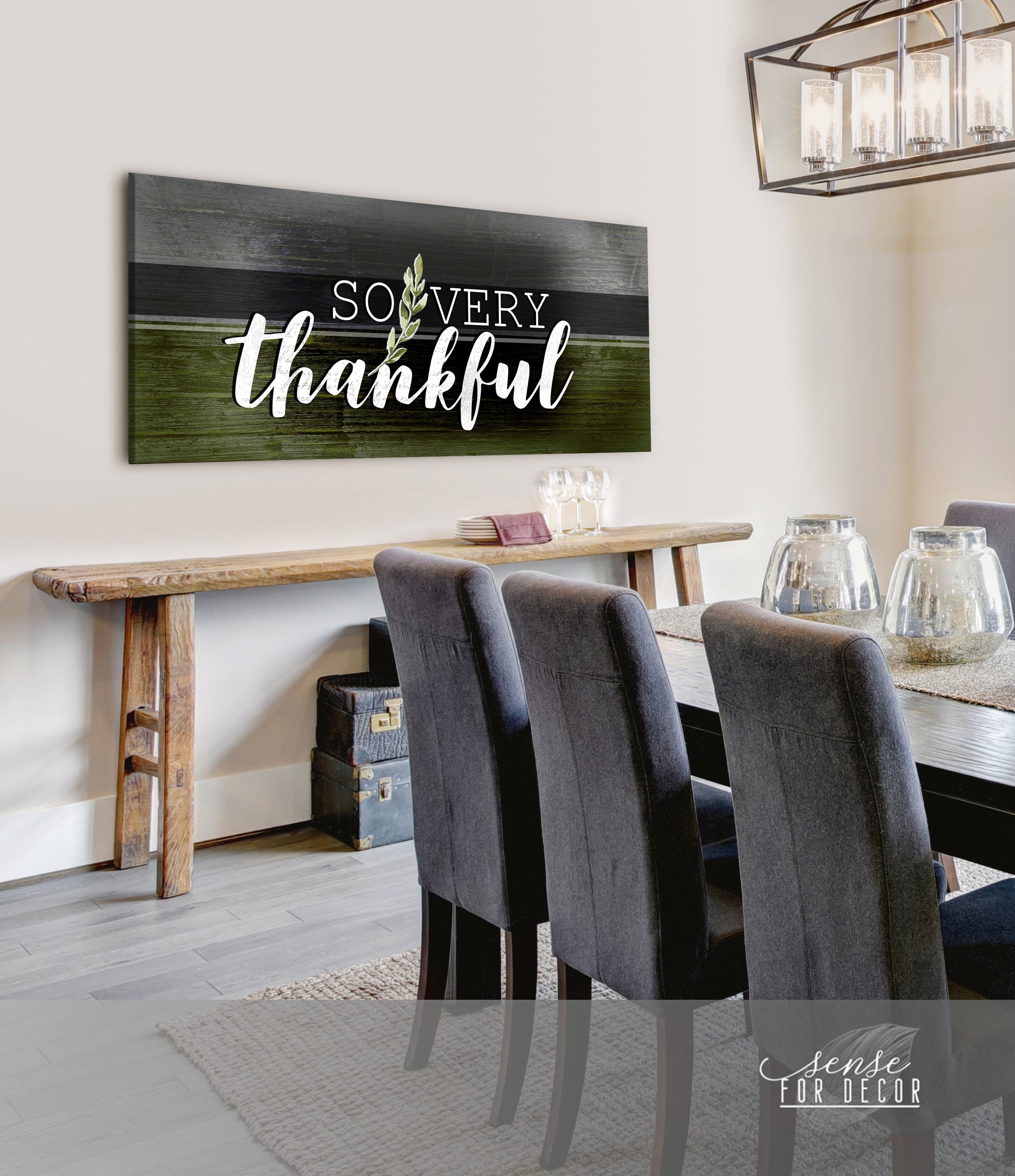 Christian Wall Art - 'So Very Thankful V26' with Wood Frame, Ready to Hang! Buy 2, Save 20%
