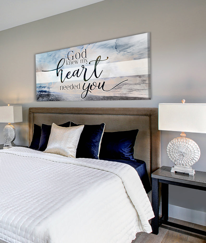 Exclusive Christian Wall Art: God Knew V13 - Wood Frame, Ready to Hang