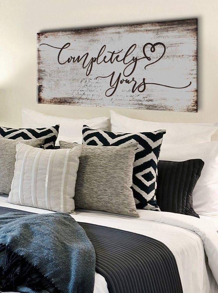 Hot! Couples Wall Art: Completely Yours (Wood Frame, Ready To Hang)