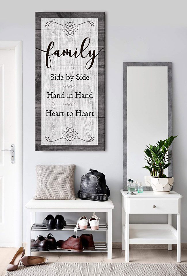 Exclusive Family Wall Art: Family Side By Side V2 with Wood Frame, Ready to Hang - Buy 2 Save 20%