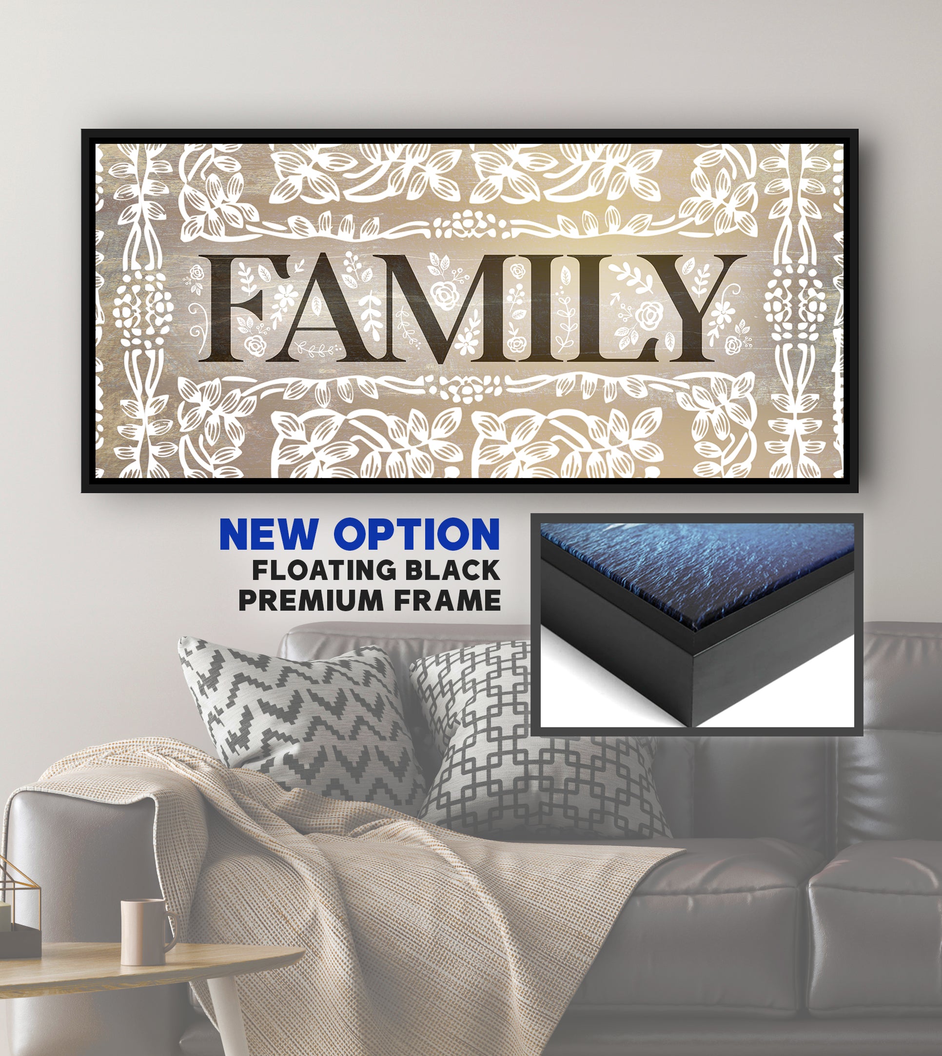 Family Wall Art Sign V5: Wood Frame, Ready to Hang - Buy 2 Save 20%