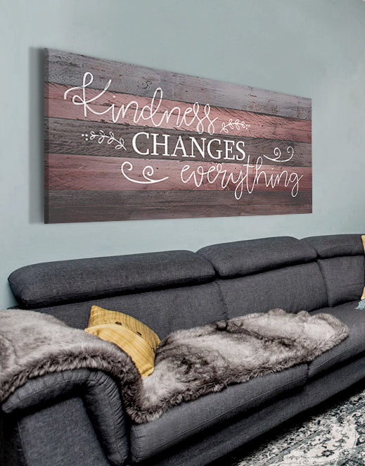 Hot Sale! Christian Wall Art - Kindness Changes Everything, Wood Frame Ready to Hang