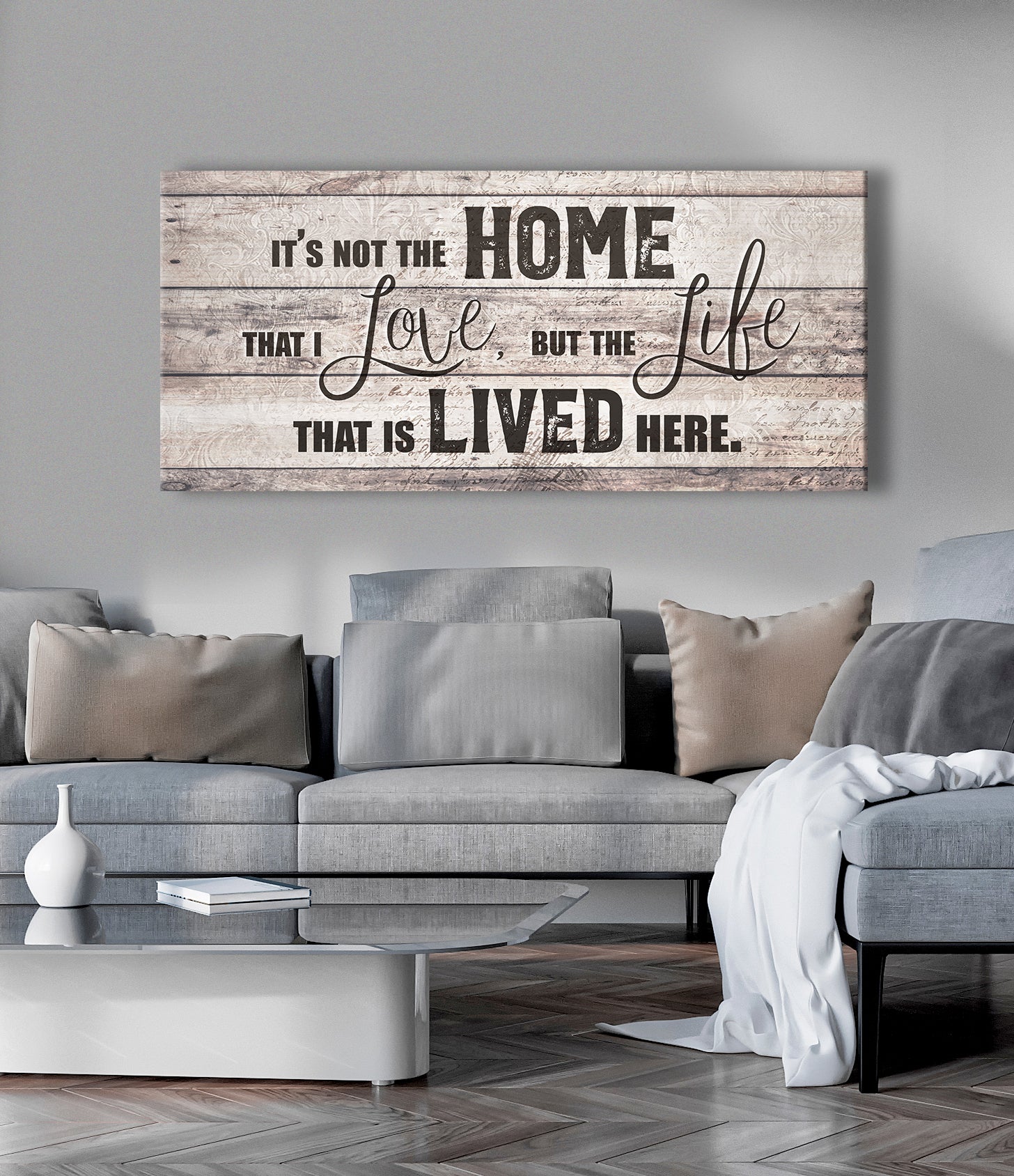 High - Quality Wood - Framed Wall Art: 'It's Not The Home That I Love' Ready To Hang