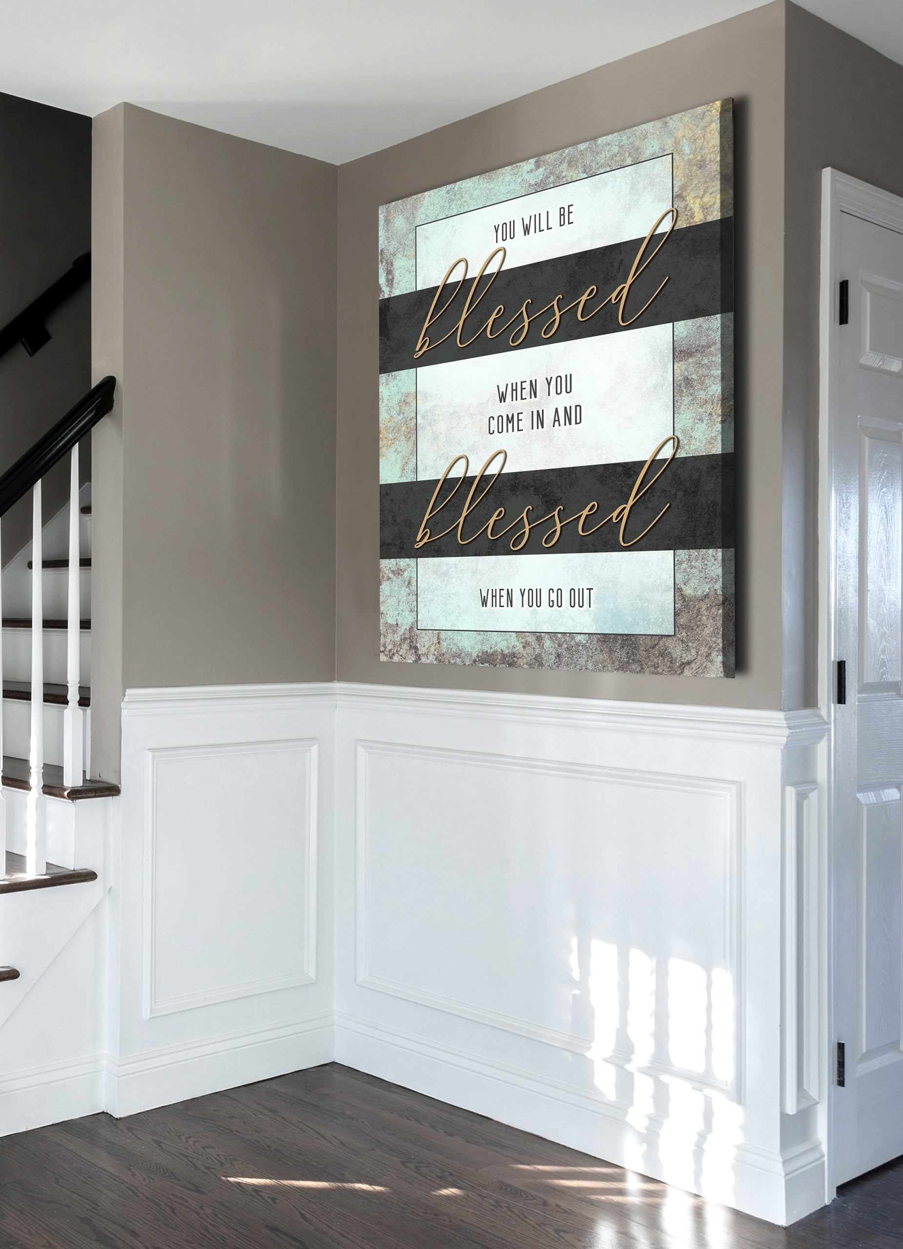 High - Quality Christian Wall Art: Be Blessed When You Come In (Wood Frame, Ready To Hang)