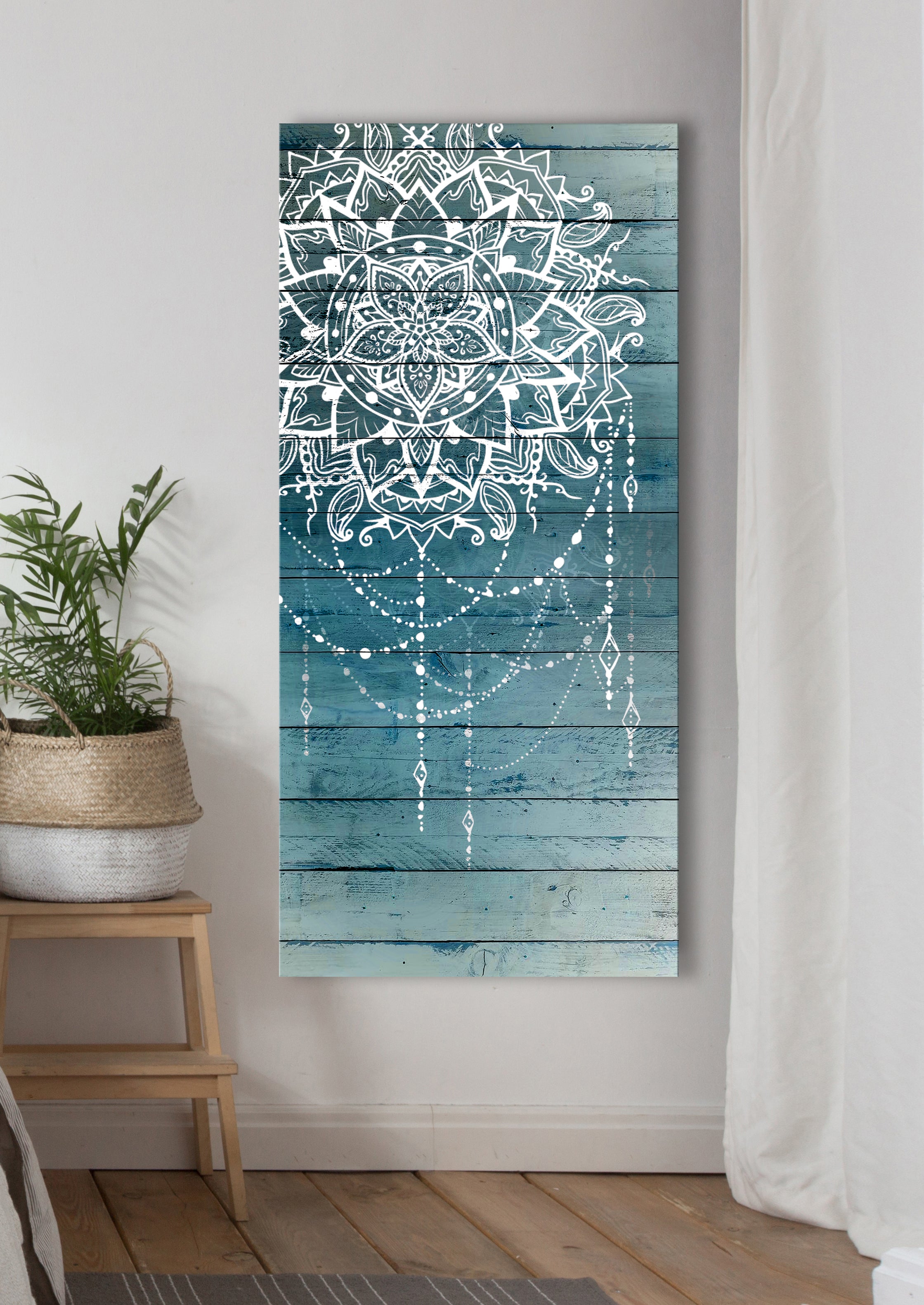 Hot Deal! Boho Wood Frame Wall Art Ready To Hang