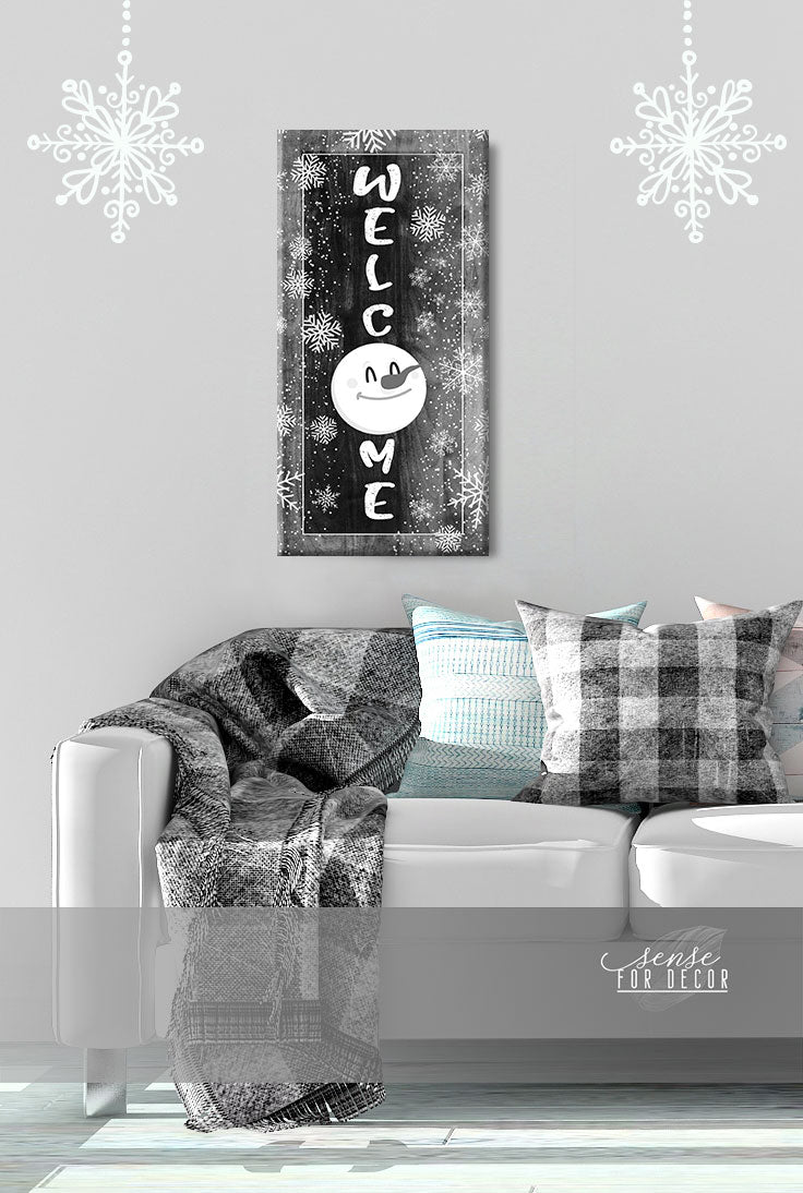 Hot Sale! Holiday Wall Art - Welcome V5 with Wood Frame, Ready to Hang