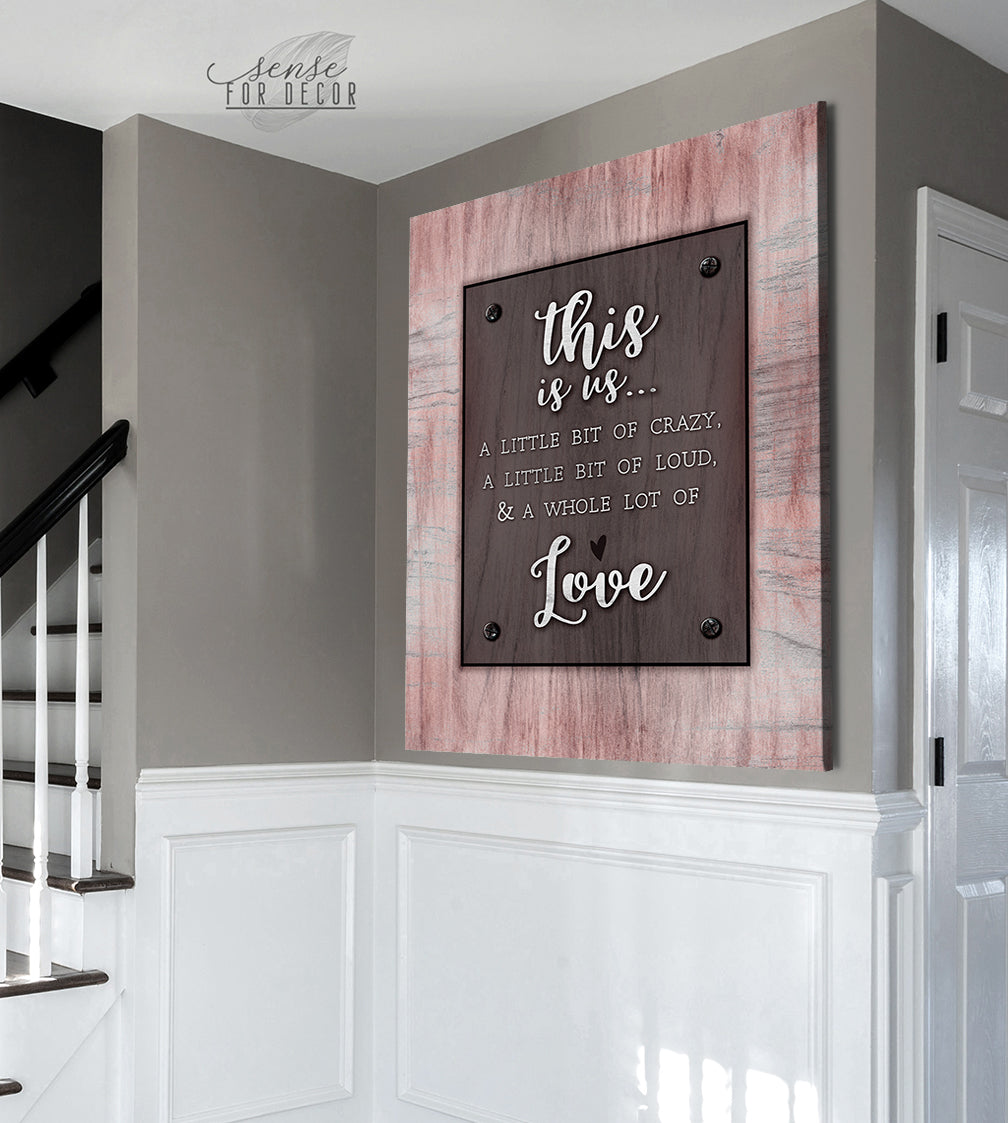 Family Wall Art 'This is us' V16: Wood Frame, Ready To Hang - 20% Off on 2 Items!
