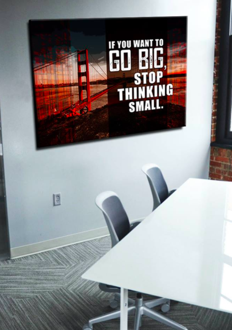 High - Quality Wood - Framed Business Wall Art: Ready To Hang, Go Big!
