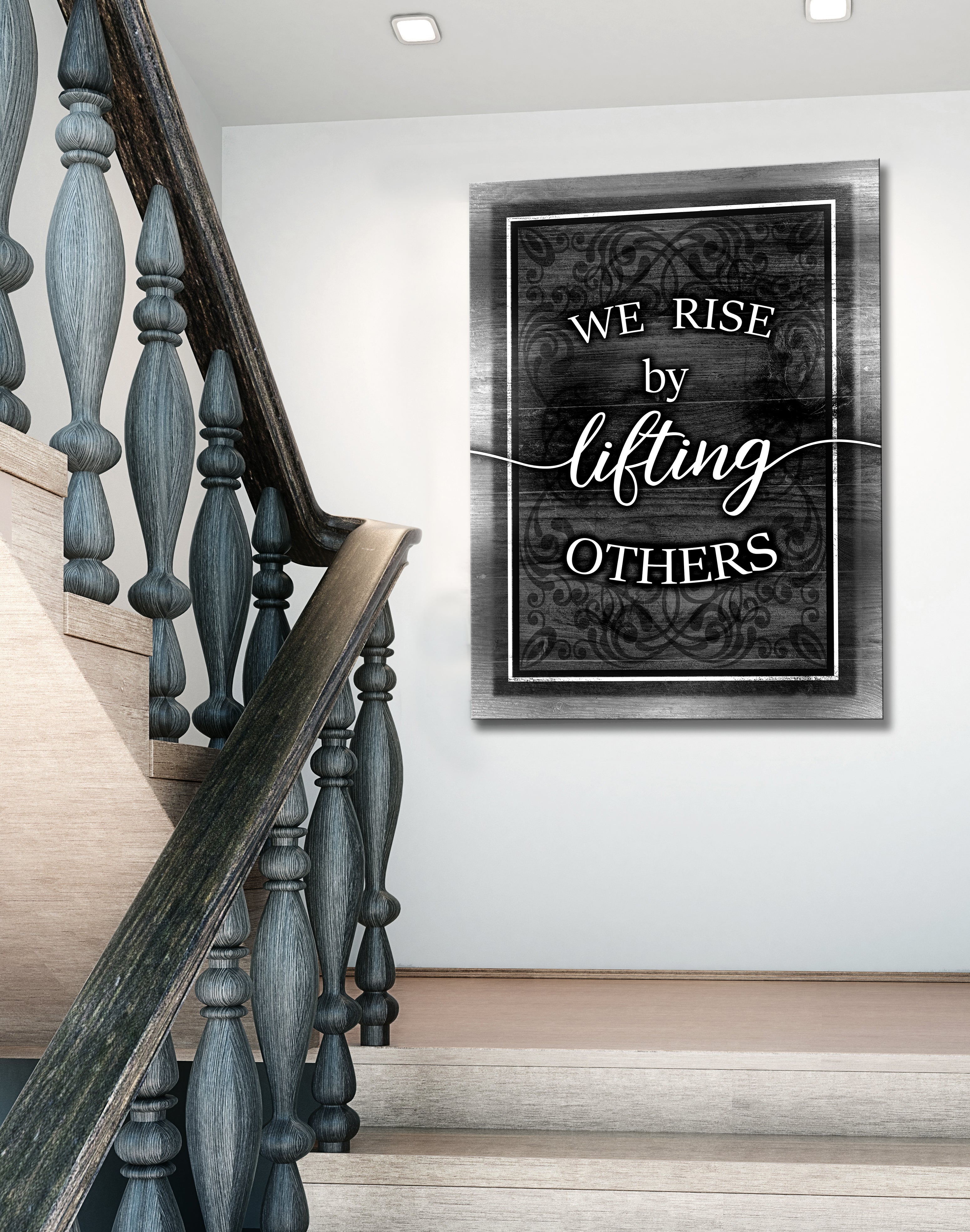 Exclusive Home Wall Art - 'We Rise By Lifting Others' with Wood Frame, Ready to Hang! Buy 2 Save 20%